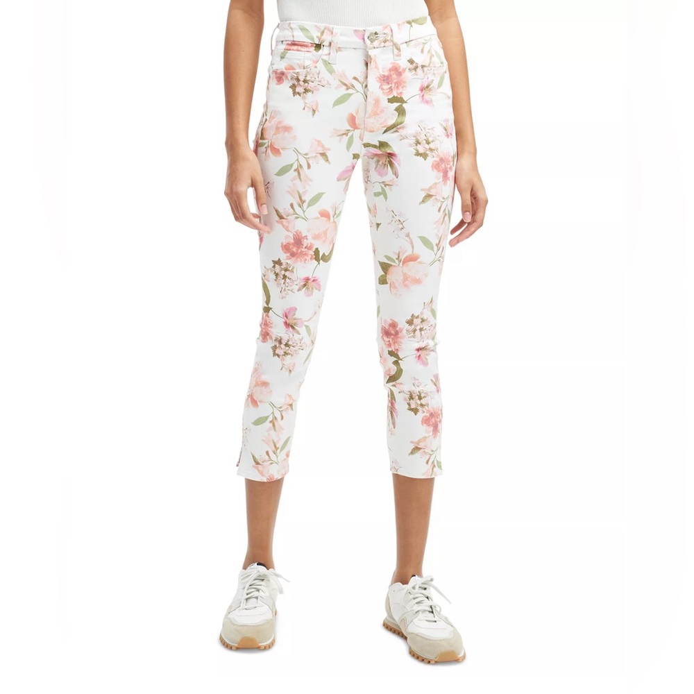 JEN7 by 7 For‎ All Mankind
Women's Floral-Print Cropped Skinny Jeans Size 16